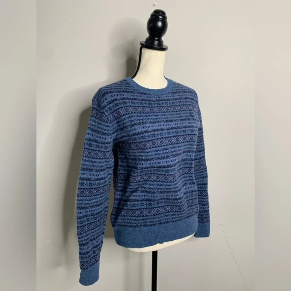 Polo Ralph Lauren Blue Fair Isle Wool Sweater